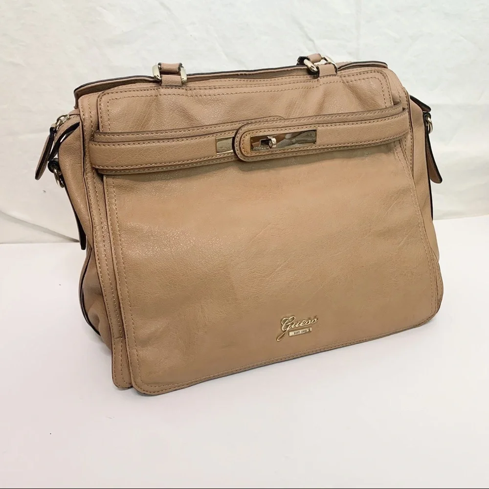 GUESS Faux Leather Kelly double handle Handbag - Picture 4 of 16